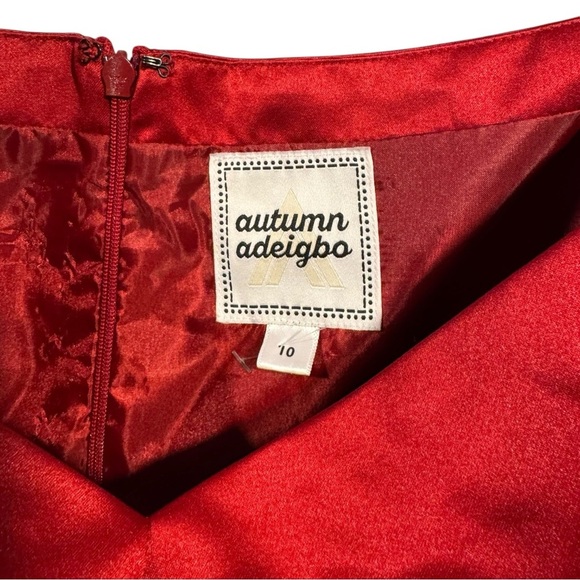 Like new! Autumn Adeigbo Clarette Tafetta Cutout Boning Puff Sleeve Dress - Picture 6 of 8